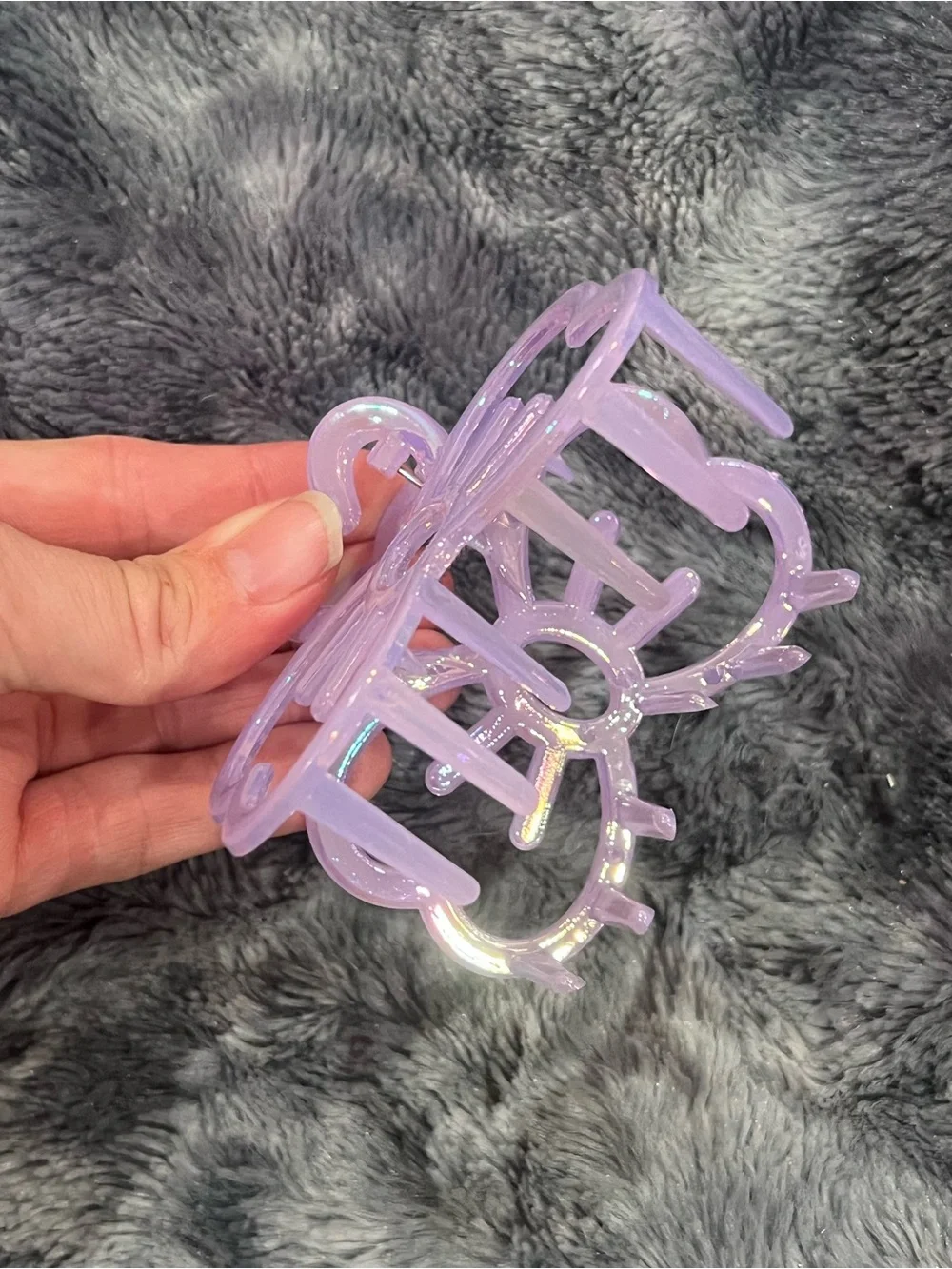 Lavender Butterfly Hair Claw Clip - Womens Accessories